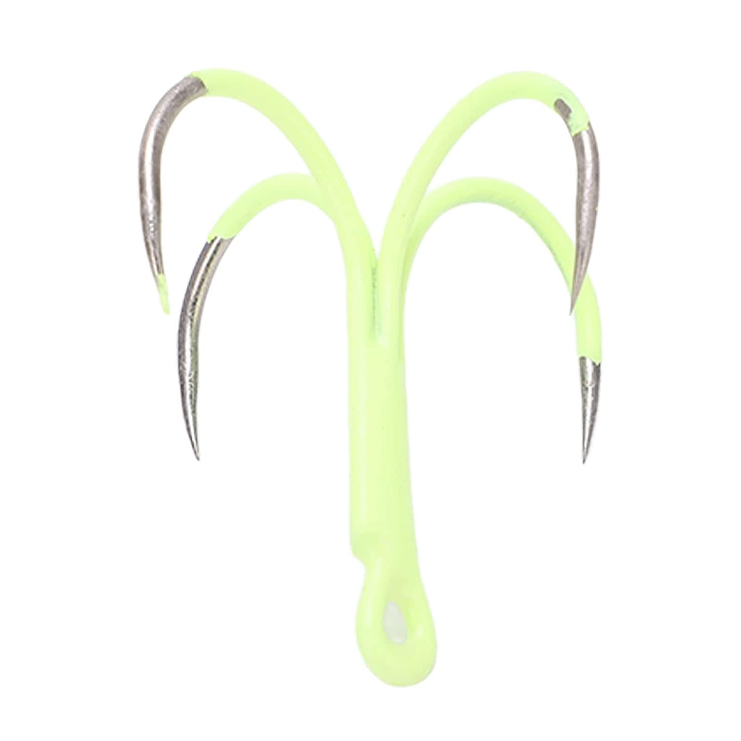 Ubersweet® Stainless Steel Luminous Four Claw Fishing Hook - Portable, Durable & High Efficiency for Freshwater, Saltwater & Ice Fishing | Perfect for Night Fishing, Kayak Angling & Outdoor Adventures (Small Size)