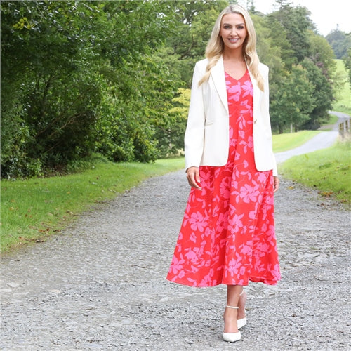 DORIS Women's Red Dress - Elegant & Comfortable Casual Wear for Parties, Dates & Daily Outfits