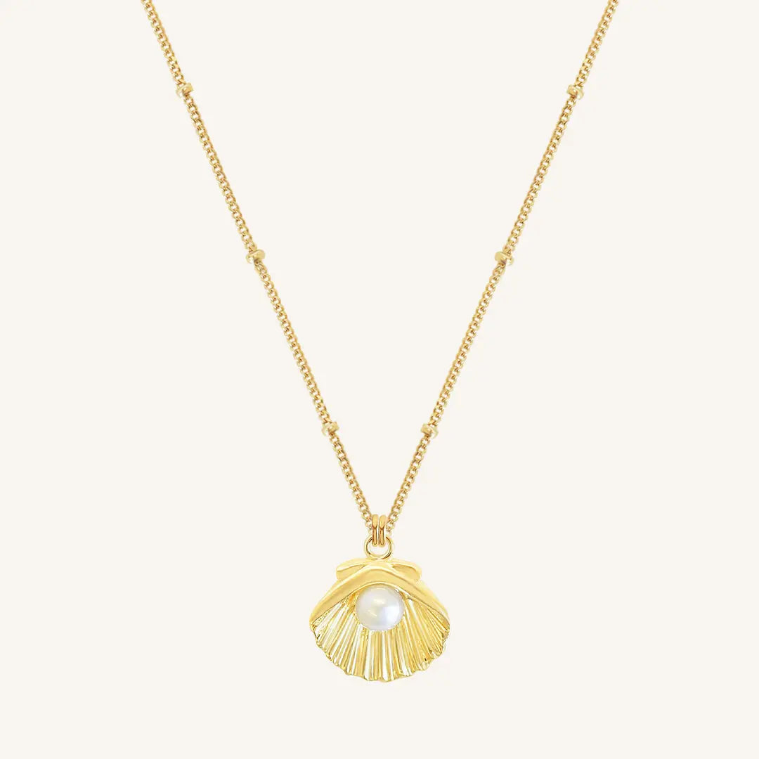 Elegant Shore Pearl Necklace for Women - Genuine Freshwater Pearls, 18K Gold Plated - Perfect for Weddings, Parties & Special Occasions
