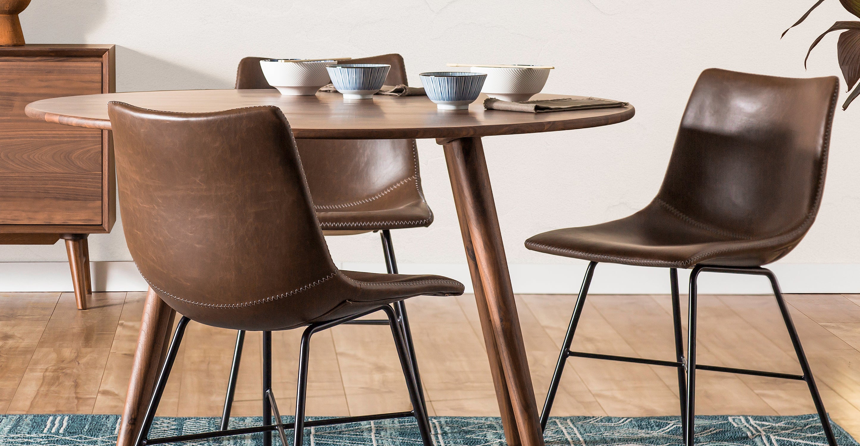 Paxton Modern Dining Chair - Sturdy Wooden Kitchen Chairs Set of 2, Comfortable Upholstered Seat - Perfect for Dining Room, Kitchen, Breakfast Nook & Small Spaces