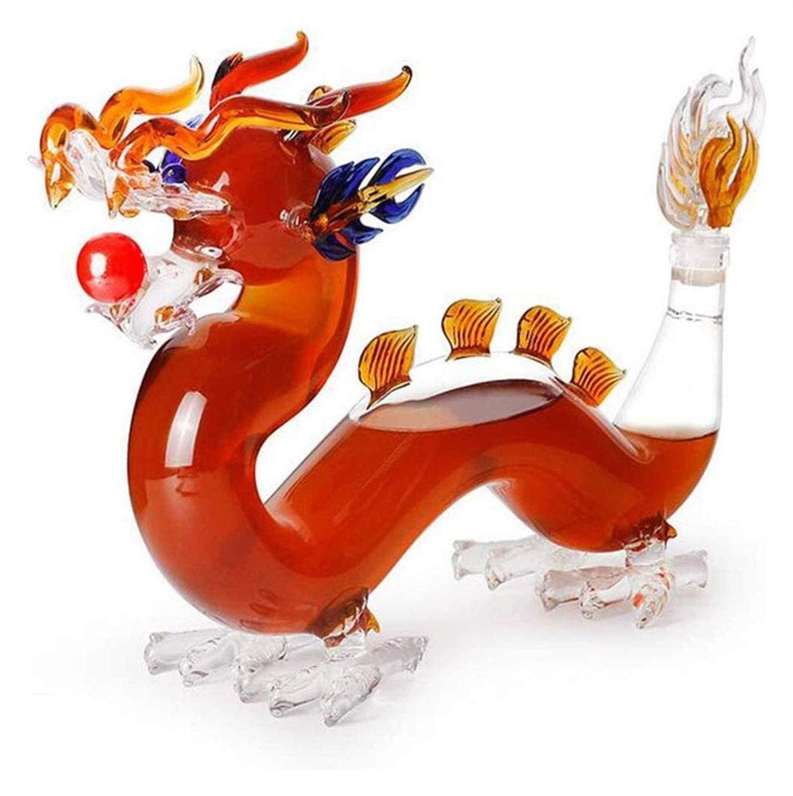 Dragon-Shaped Whiskey Decanter - 500ML Borosilicate Glass Wine Bottle for Gifts, Home & Party Use | Elegant Scotch, Bourbon & Liquor Pouring | Perfect for Birthday, Friendship & Special Occasions