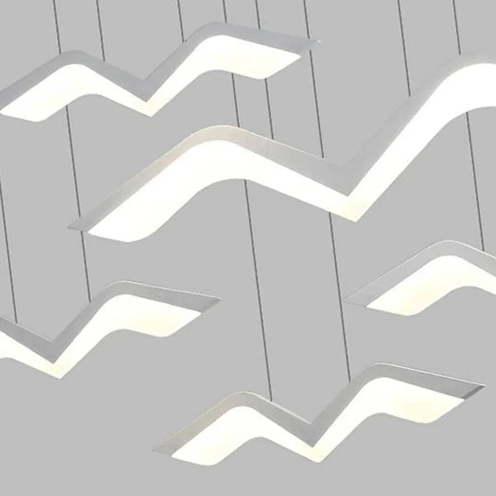 Creative Seagull Shaped LED Pendant Light for Kitchen - Modern Hanging Ceiling Lamp for Dining Room, Breakfast Nook & Coastal Home Decor