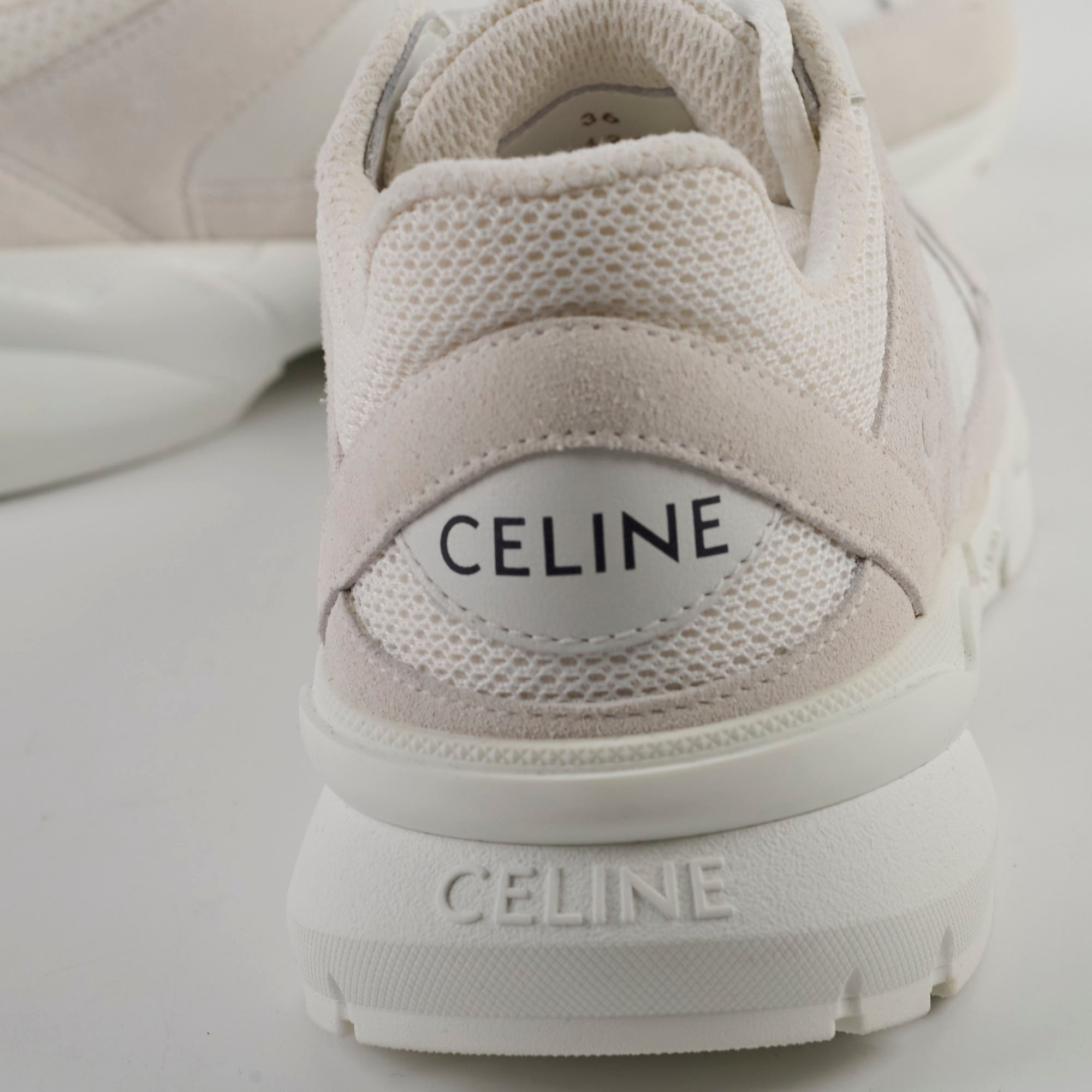 Celine Runner CR 03 Low Lace Up Sneakers - Mesh & Suede Calfskin Men's Fashion Shoes for Casual Wear & Street Style