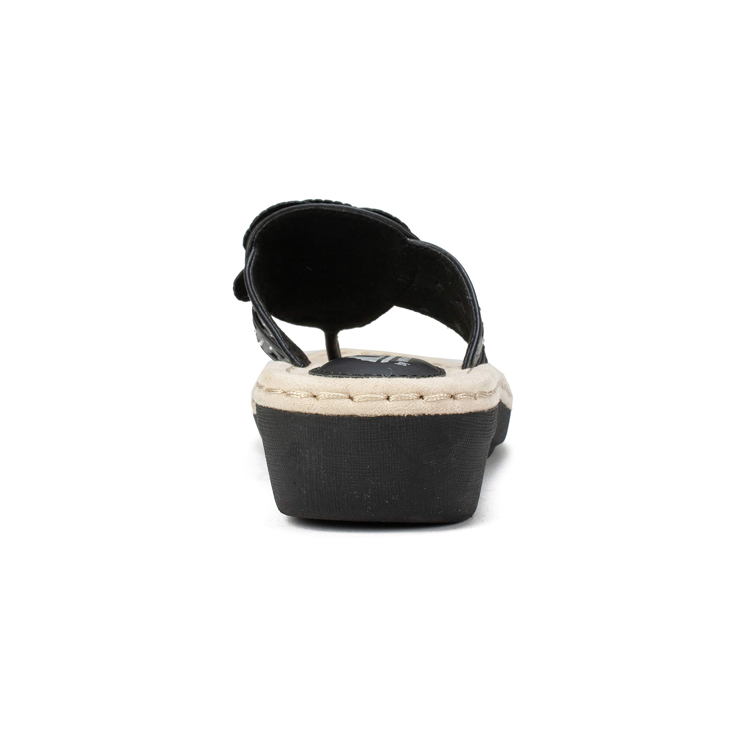 White Mountain Cynthia Wedge Sandal for Women - Comfortable Summer Walking