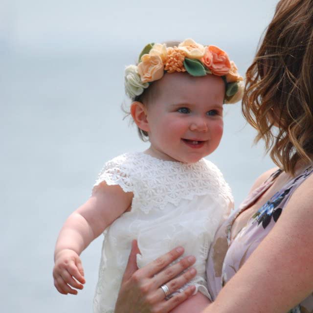 Vintage Crochet Lace Flower Girl Dress for Toddlers - Elegant Boho Party Dress for Weddings, Baptisms & Special Occasions