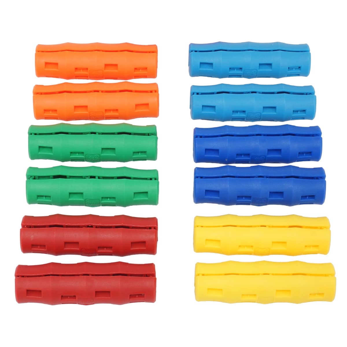 Snappy Grip Ergonomic Rainbow Colored Bucket Handles - 12 Pack Multipack for Home, Kitchen & Garden Use