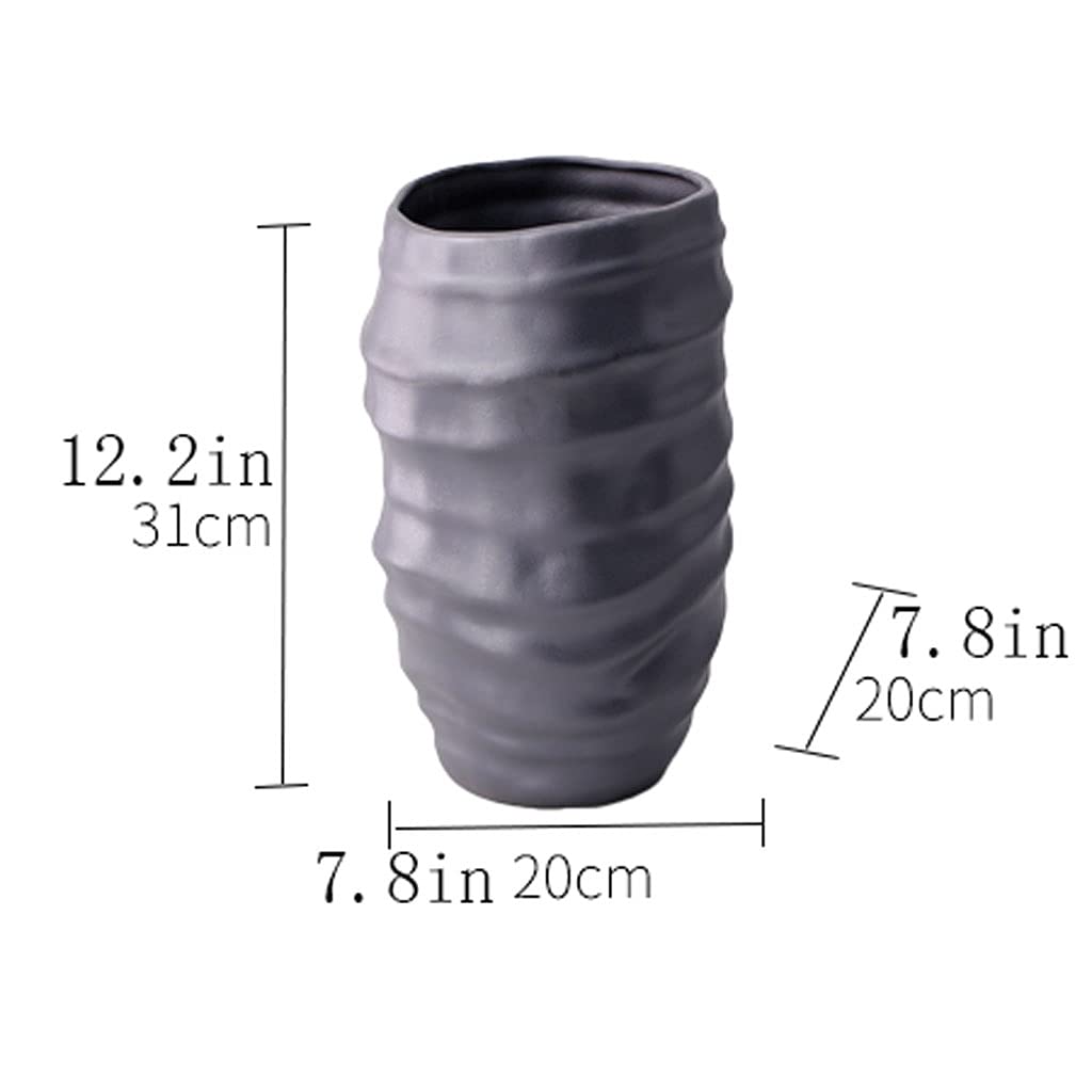 Elegant Ceramic Vase for Home Decor - Creative Handcrafted Flower Pot for Living Room, Bedroom, Kitchen, Fireplace & Outdoor Use - Perfect for Desktop, Tabletop & Shelf Decoration