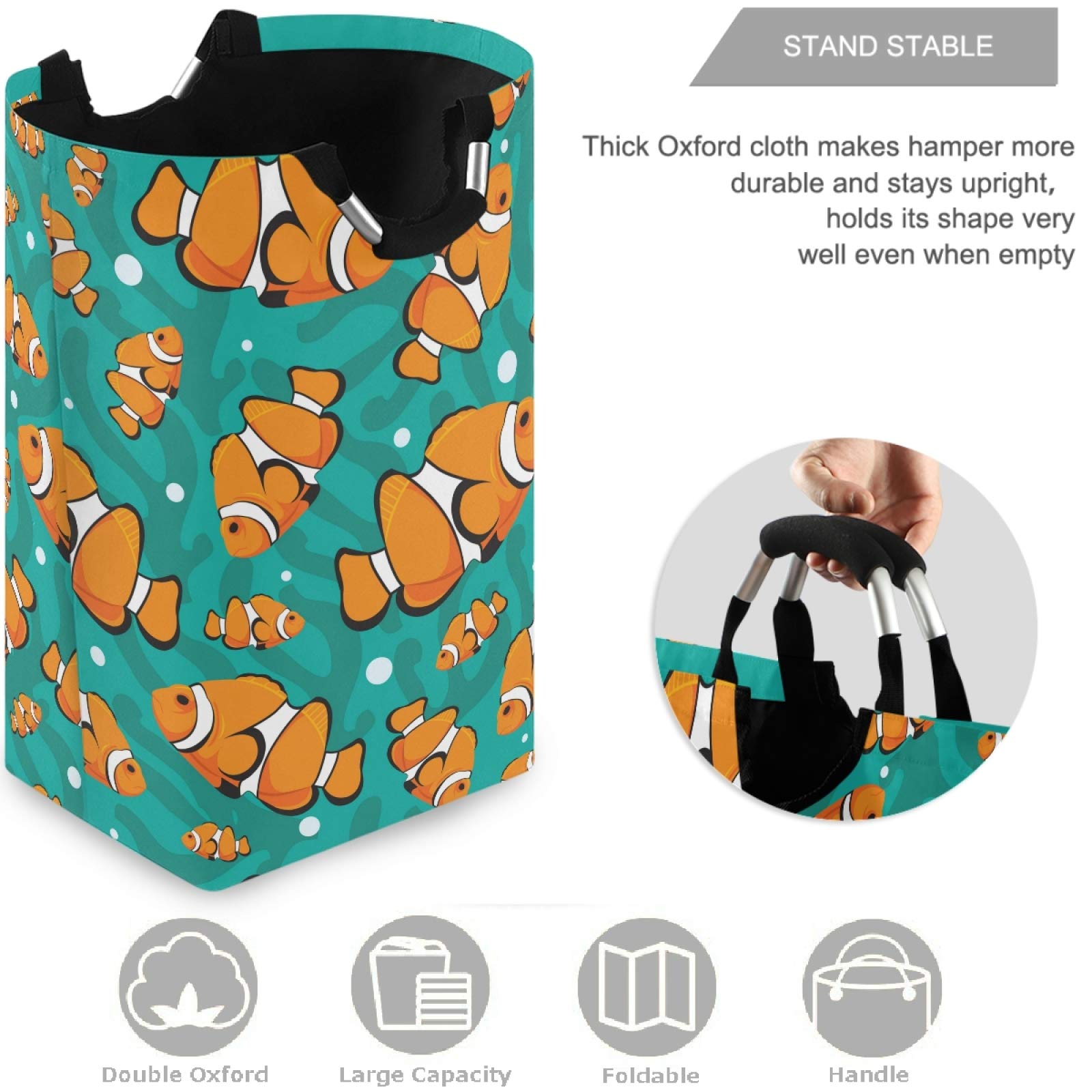 Visesunny Large Capacity Laundry Hamper Basket - Breathable Oxford Cloth Storage Organizer for Clothes, Toys & Linens | Perfect for Bedroom, Bathroom, Dorm & Kids Room | Space-Saving Home Organization Solution
