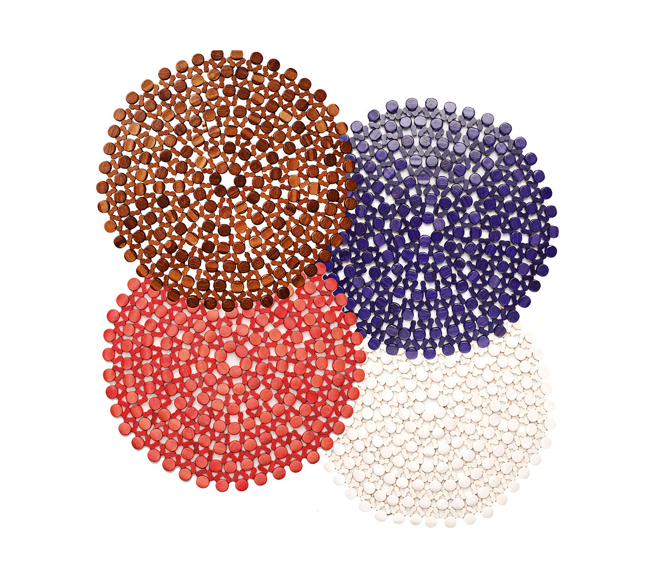 Eco-Friendly Round Bamboo Placemats Set of 6 - Natural & Durable Table Mats for Dining, Kitchen, or Party Decor - Perfect for Home, Restaurant, and Outdoor Use