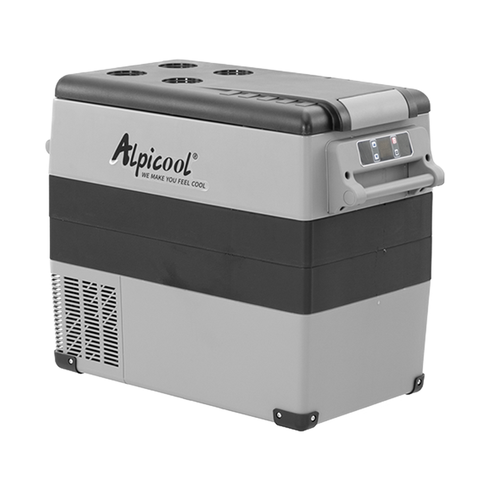Alpicool CF55 12V/24V Portable Car Refrigerator Freezer - Dual Zone Mini Fridge for Road Trips, Camping & RV Adventures - Compact 55L Car Cooler with DC/AC Power