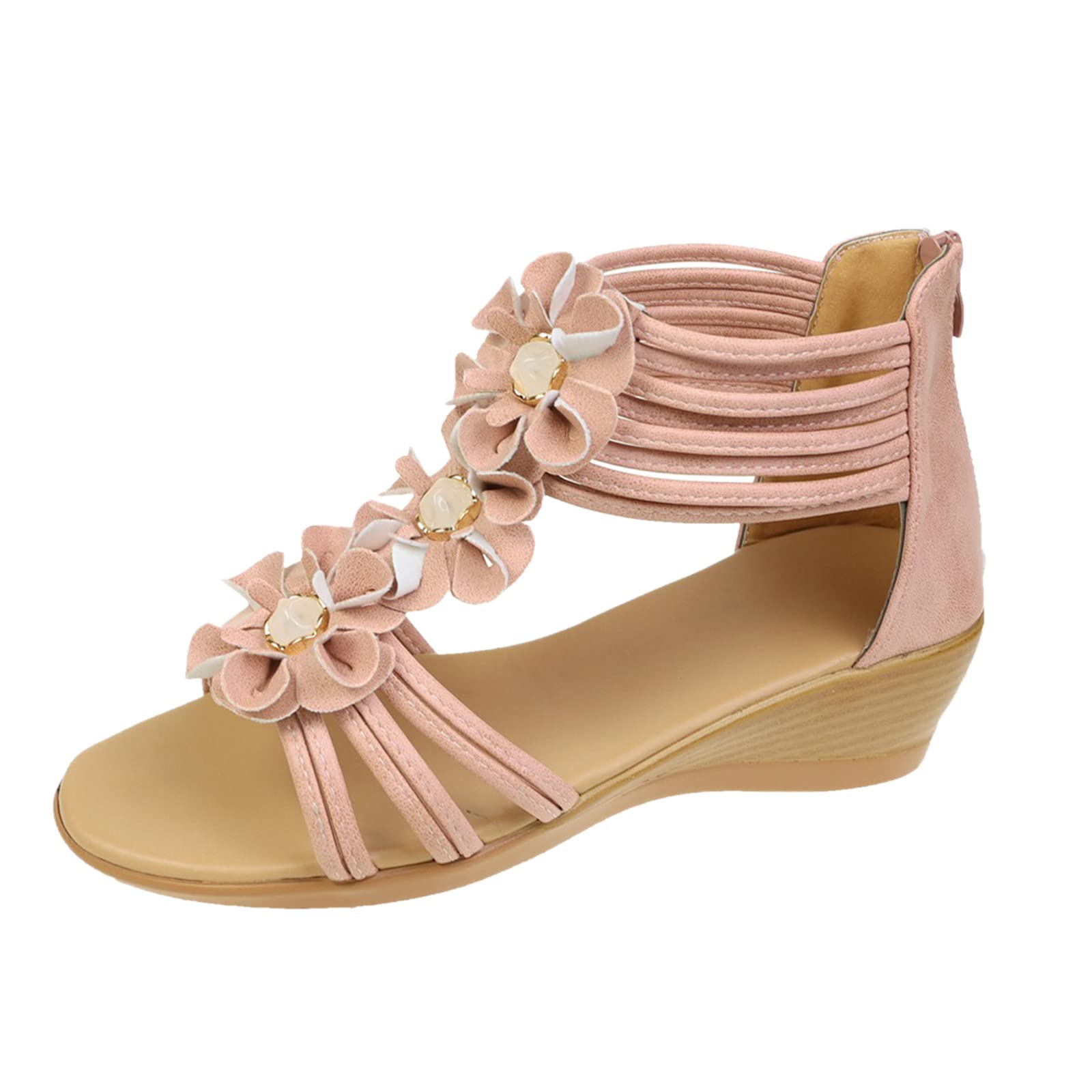 Women's Fashion Bohemian Wedge Sandals - Casual Beach Shoes for Ladies, Perfect for Summer Outings, Vacations & Boho Style Outfits