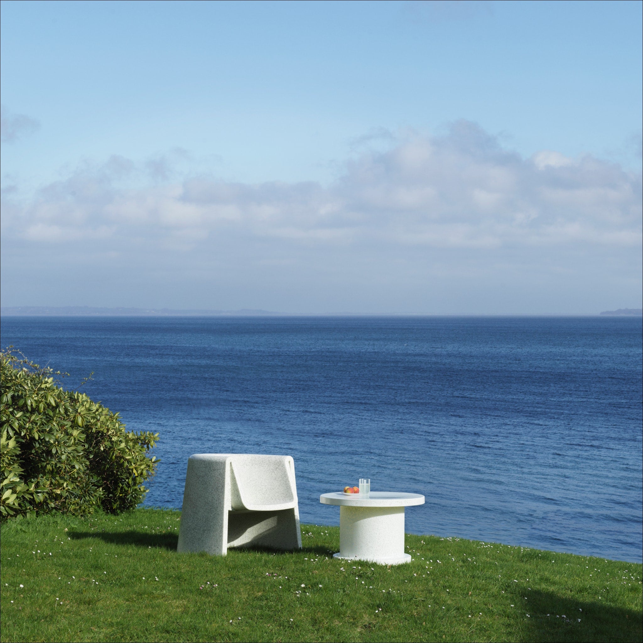 Normann Copenhagen Bit Coffee Table in White - Modern Minimalist Side Table for Living Room, Office & Lounge