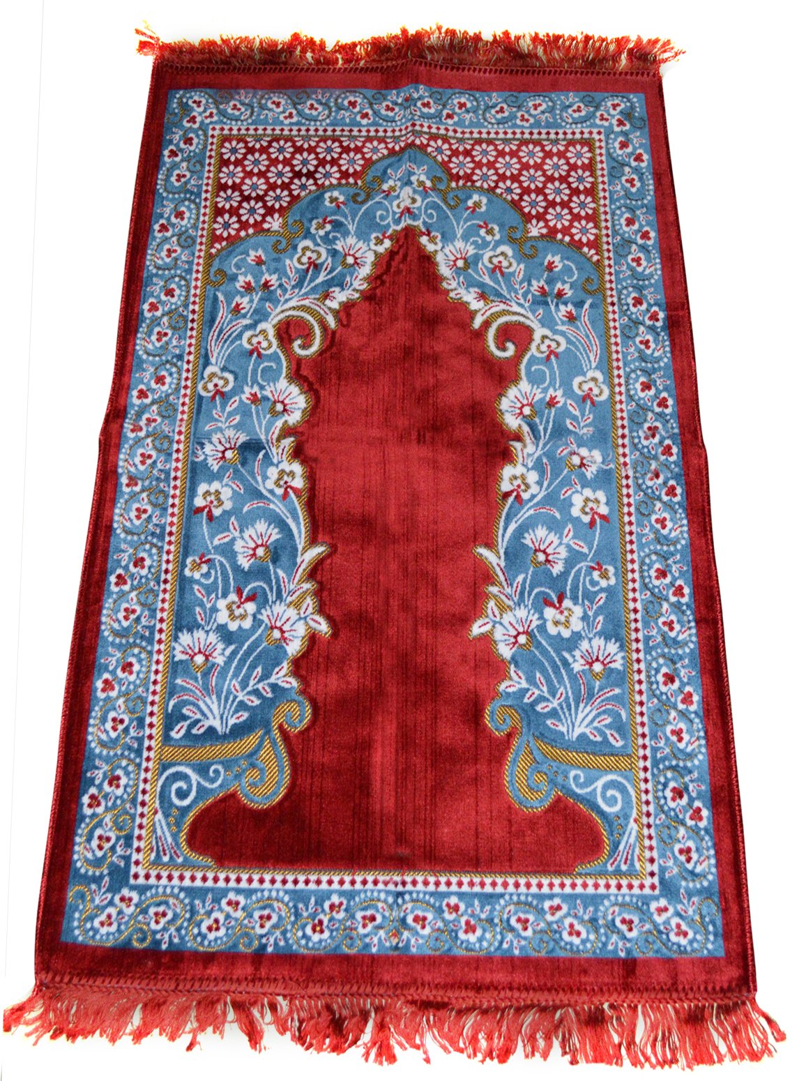 Premium Islamic Prayer Rug - Turkish Handmade Muslim Salah Mat for Meditation & Worship - Soft, Non-Slip & Portable - Perfect for Home, Mosque & Travel Use