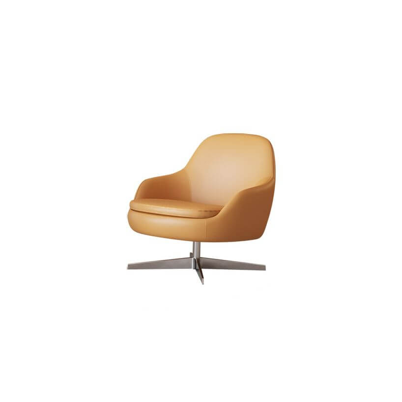 Modern Solid Color Foam Armchair - Ivory, Azure, Auburn - Simple Design with Fixed Back & Armrests | Perfect for Living Room, Office, or Reading Nook