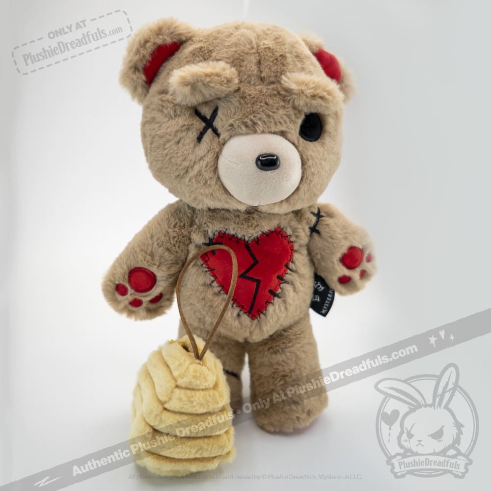 Plushie Dreadfuls Love Bear - Soft Stuffed Animal Toy for Kids, Cute Teddy Gift for Valentine's Day, Birthday & Christmas - Perfect for Cuddling, Decor & Emotional Support