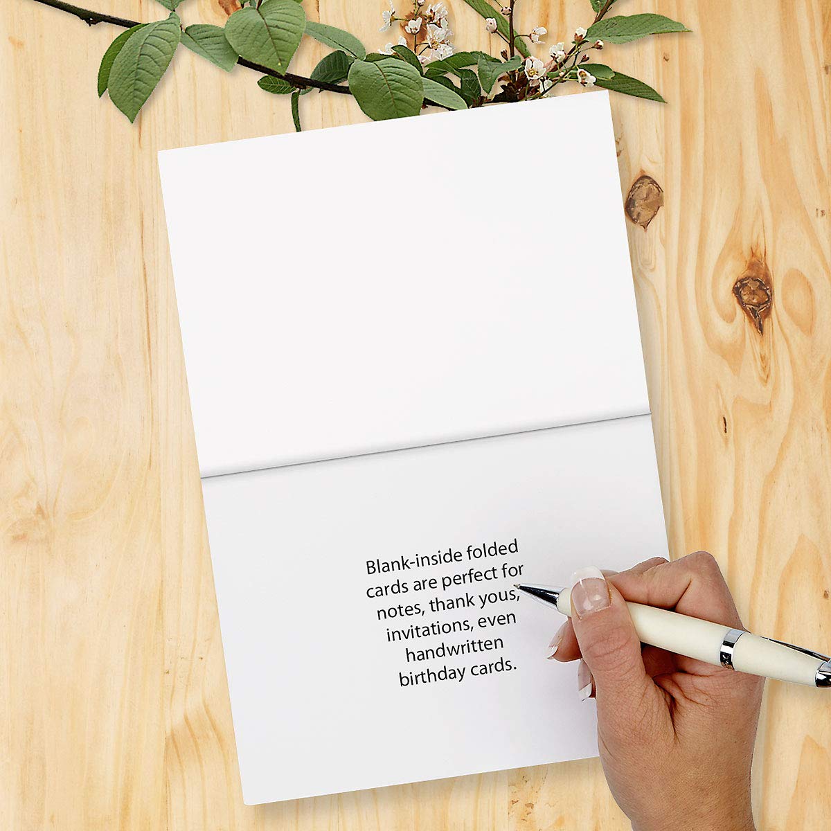 Personalized Music Note Cards - 24 Blank Cards with Envelopes, 4¼
