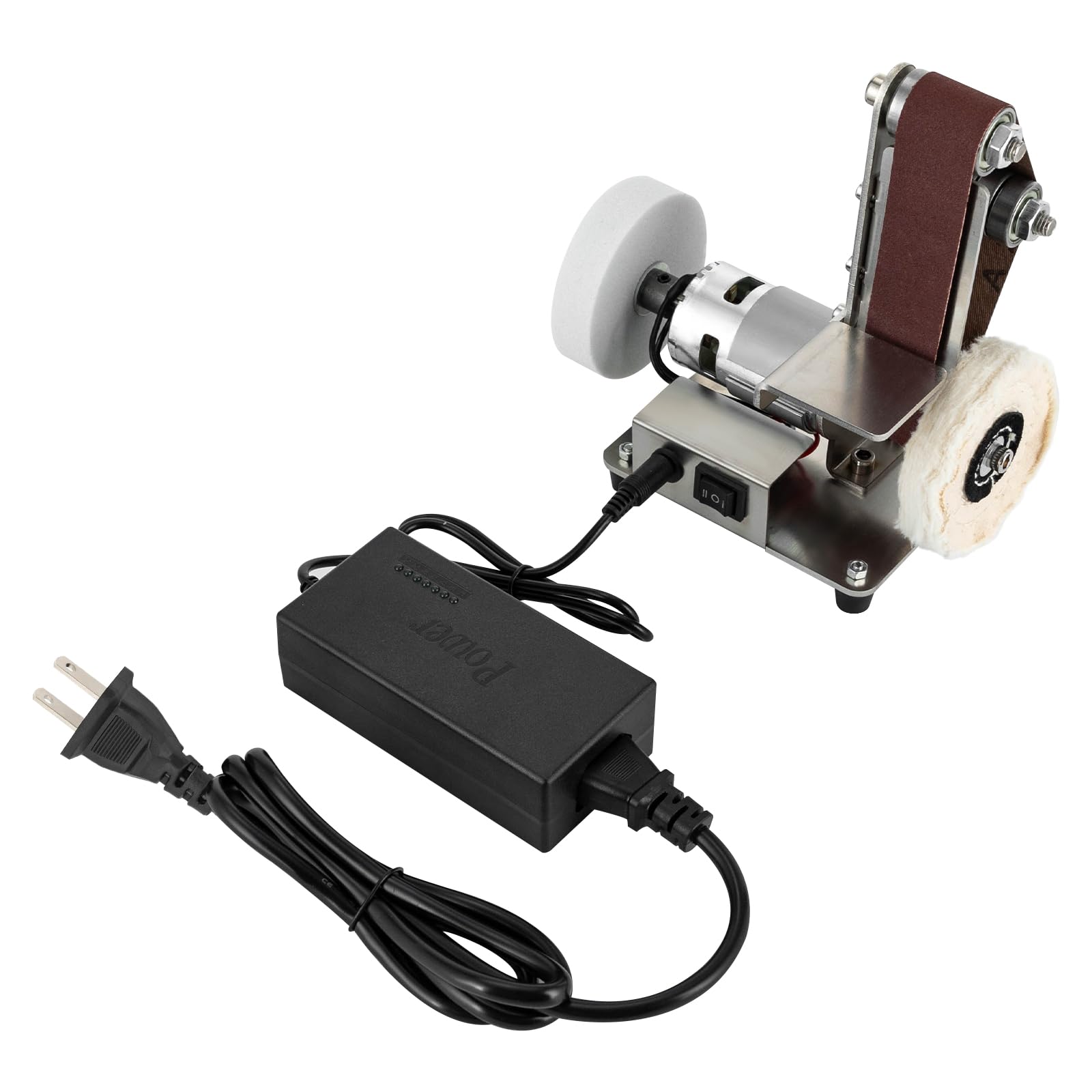 Mini Belt Sander - 7-Speed Adjustable Electric Bench Grinder & Knife Sharpener for Metal Working, Knife Making, DIY Projects | Perfect for Home Workshops, Metal Fabrication, and Woodworking