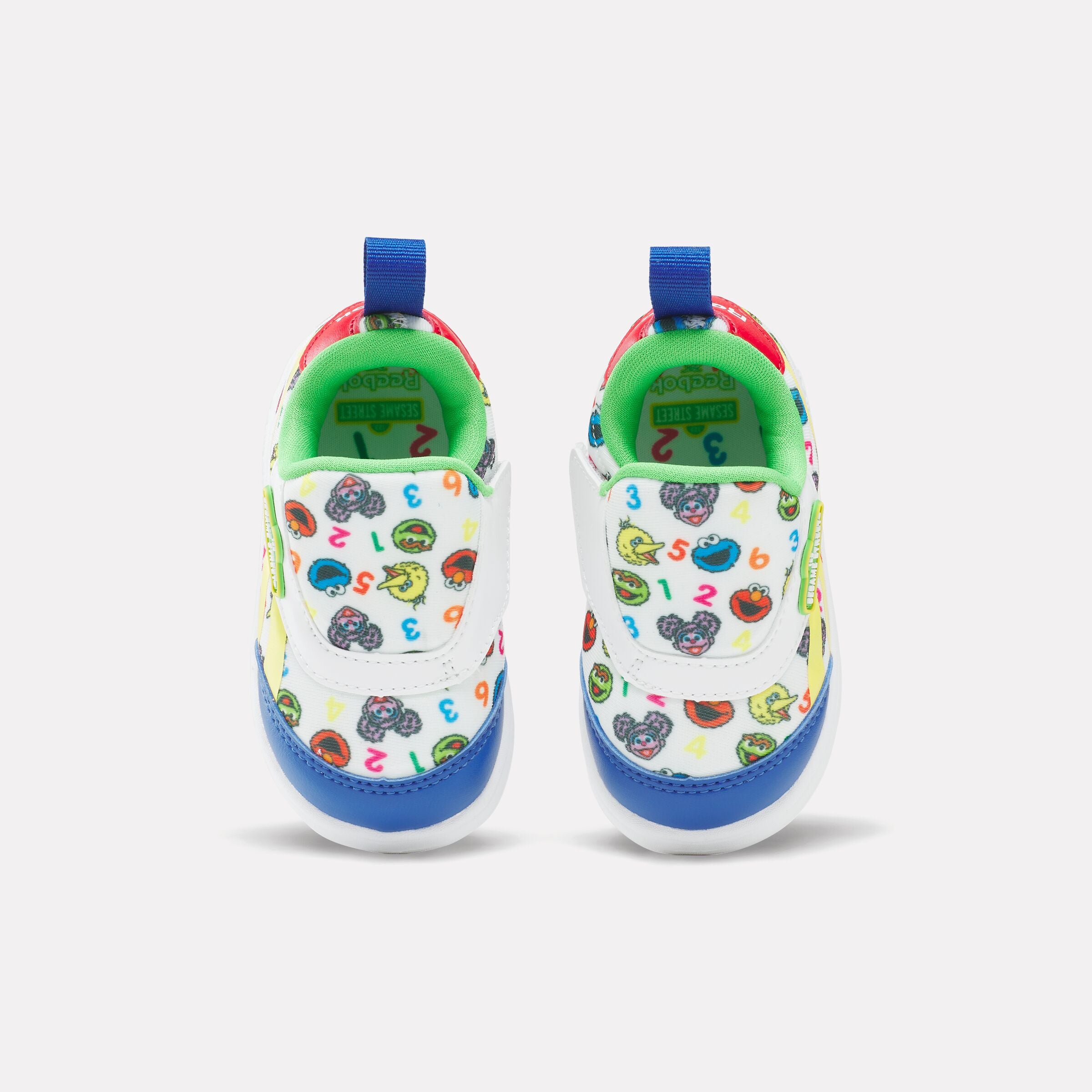 Reebok X Sesame Street Club C Revenge Slip-On Sneakers - White/Green/Yellow Unisex Casual Shoes for Walking & Everyday Wear