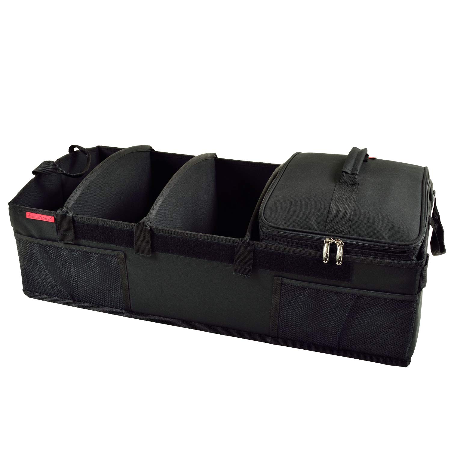 Ultimate Trunk Organizer with 28 Can Cooler Backpack - Black | Car Storage Solution for Travel, Camping & Road Trips | Gifts Plaza