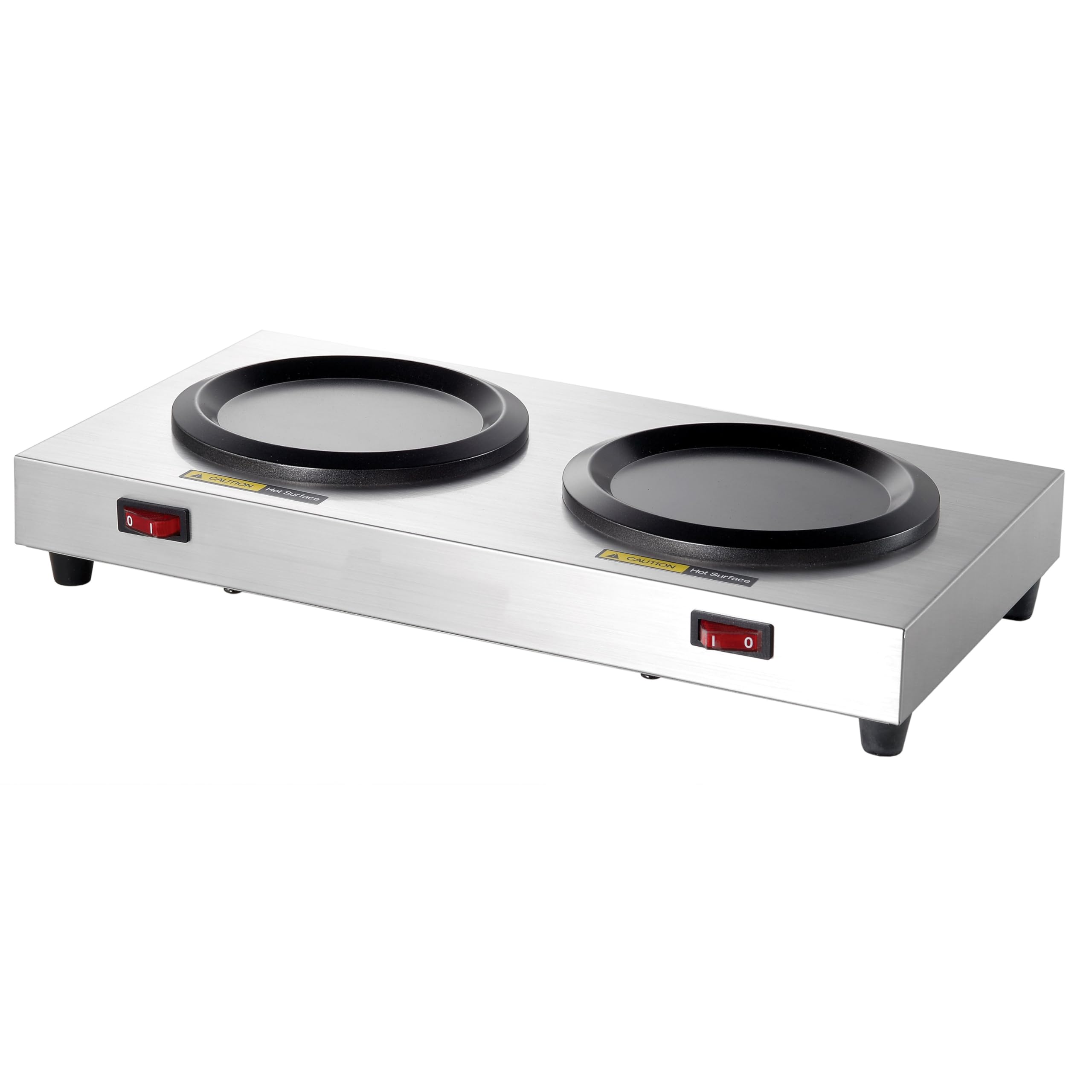 Adcraft WP-2 Stainless Steel Dual Warmer Plates 500W 120V - Perfect for Buffets, Catering & Food Service Stations