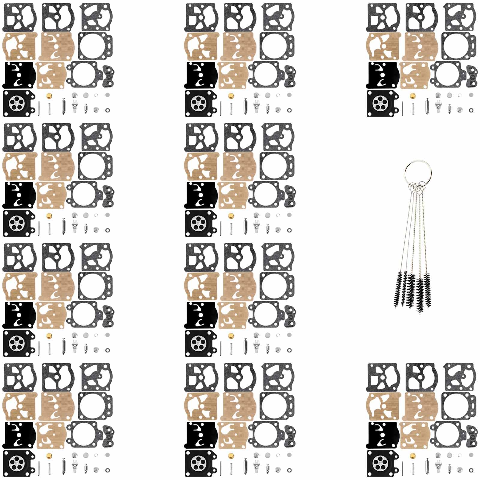 10-Pack K20-WAT Carburetor Rebuild Kit for Poulan WA/WT Series, Echo CS-260W/CSV-3900 & Models 280-510, 3000-452 - Compatible with Chainsaws, Trimmers & Outdoor Power Equipment