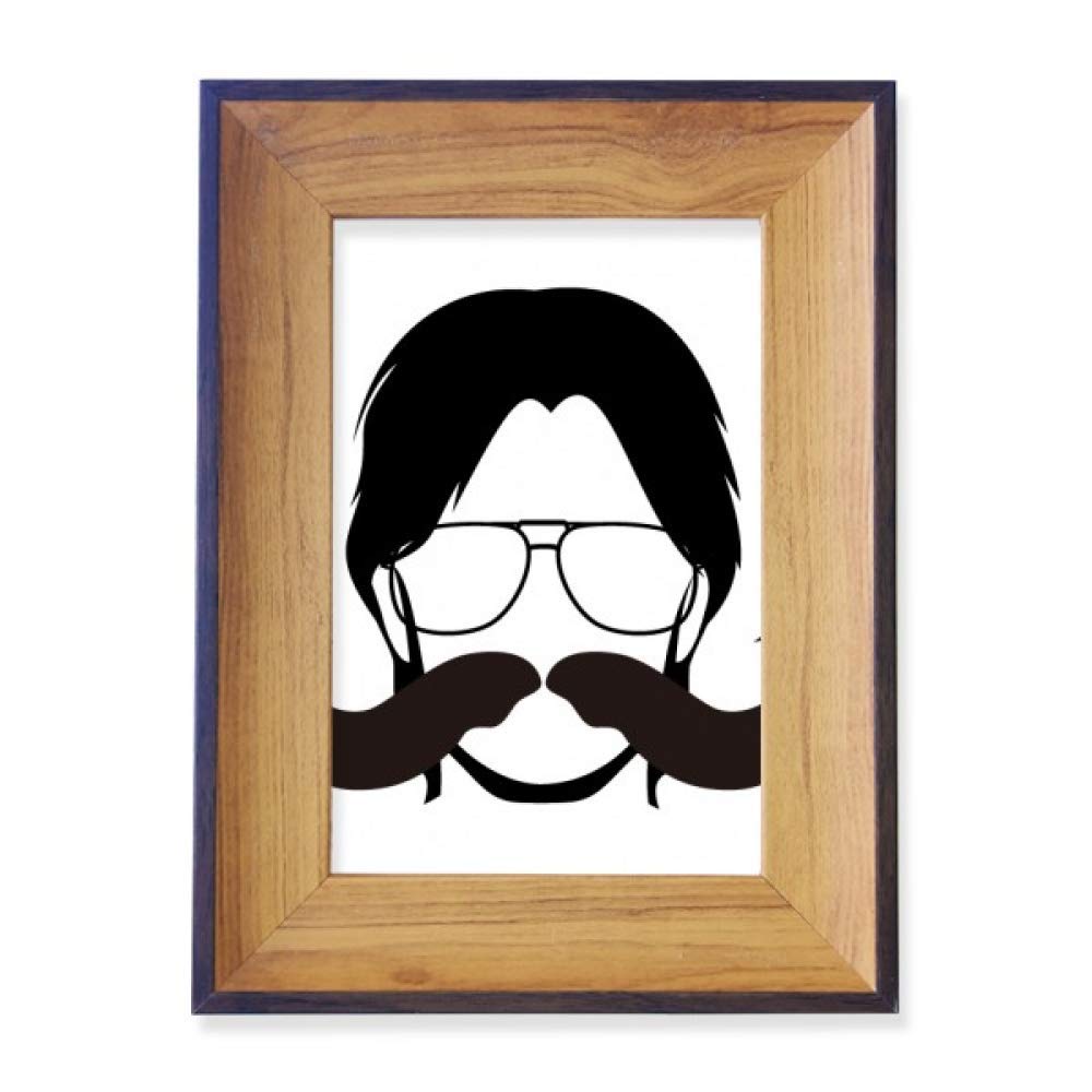OFFbb-USA Exaggerated Beard Photo Frame - Desktop Picture Holder for Men, Wall Art Display, Unique Gift for Father's Day & Office Decor