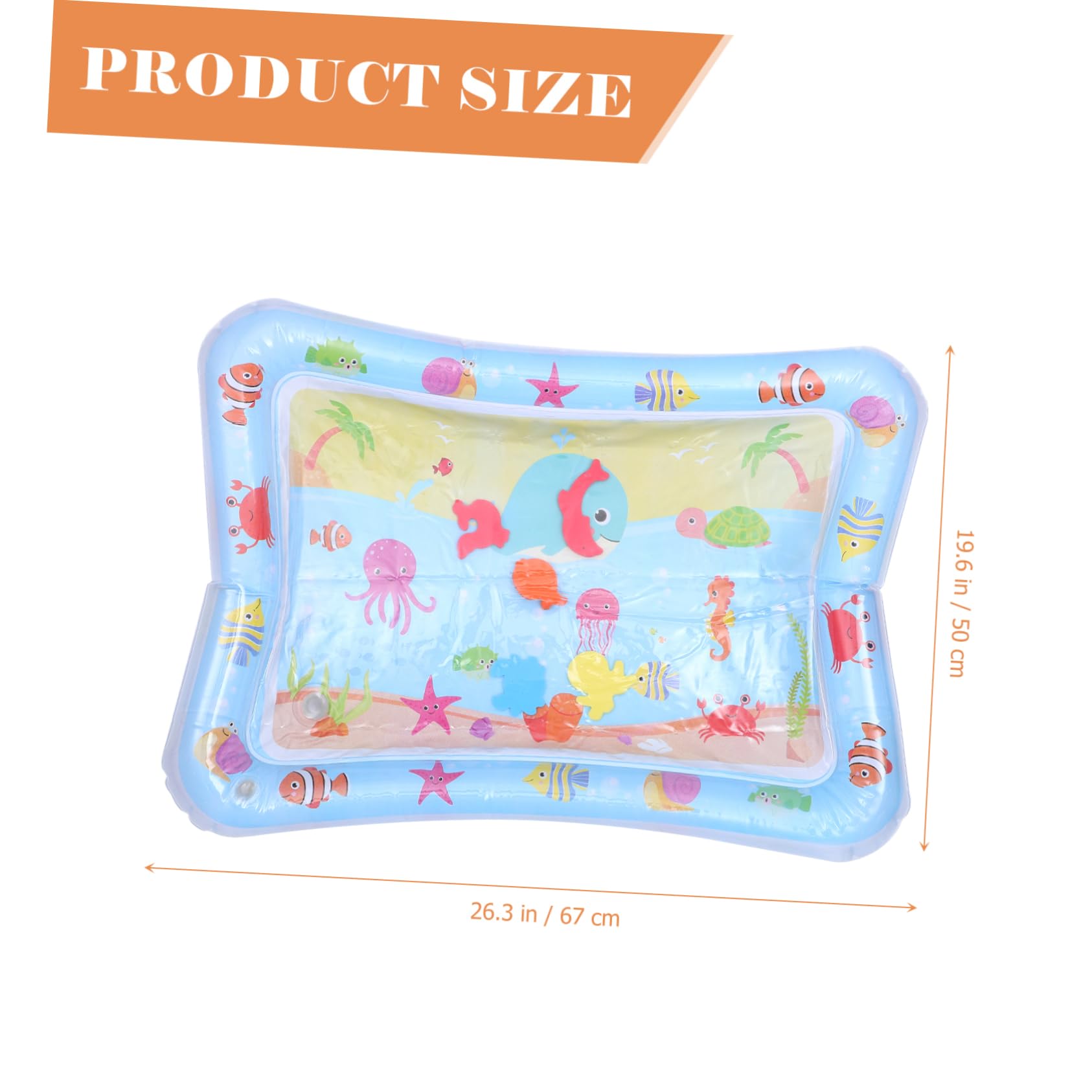 GREENADSCAPE Inflatable Water Cushion Mat - Durable PVC Bathtub Play Mat for Kids, Pool, Beach, and Outdoor Activities