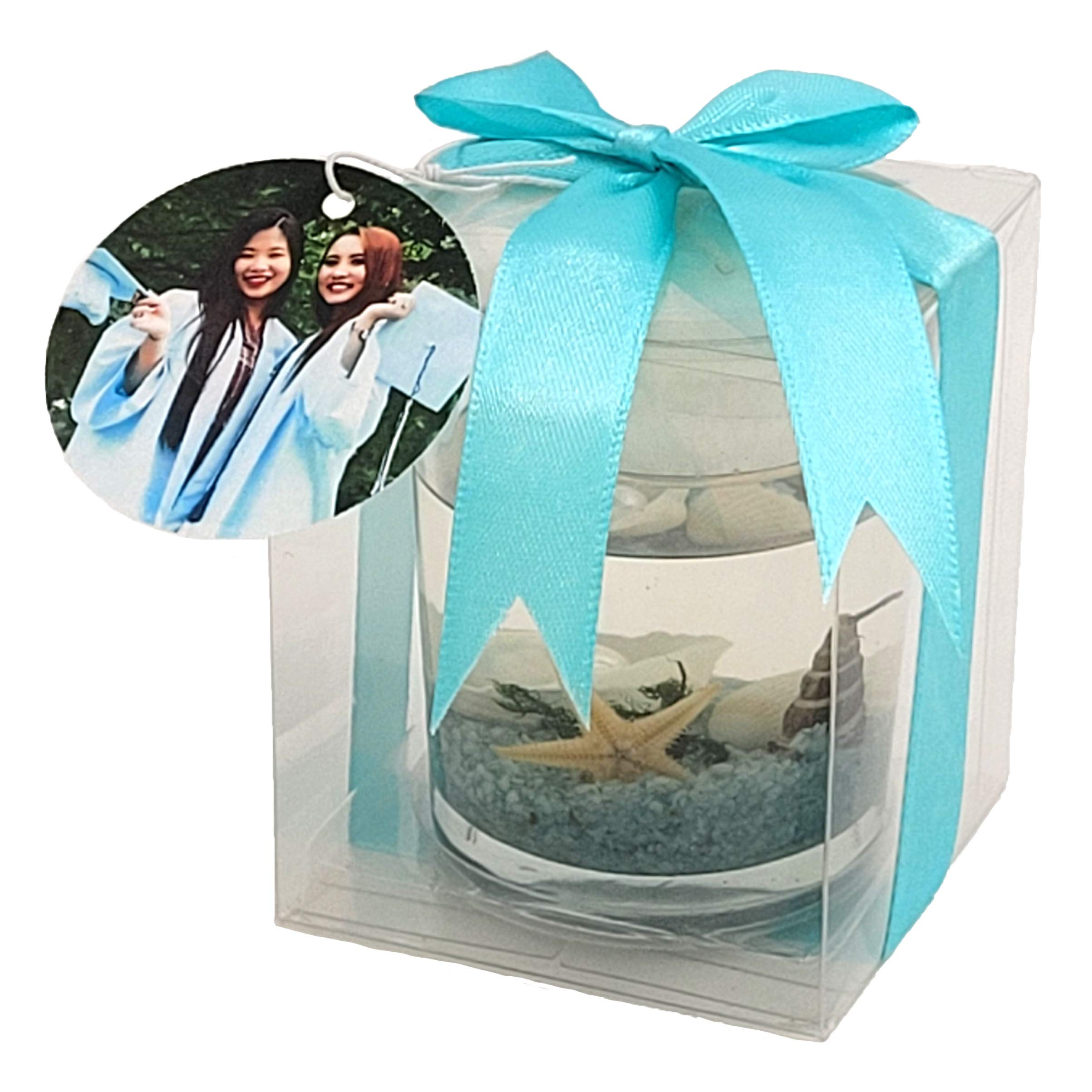 Custom Photo Upload Beach-Themed Tealight Candle Holders with Candles - 72 Pack for Wedding Decor, Party Favors, Home Décor - Perfect for Beach Weddings, Coastal Home Decor & Summer Party Centerpieces
