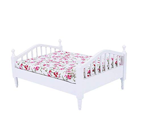 1:12 Scale Miniature Dollhouse Furniture Set - Bed, Wardrobe, Chair & Dressing Mirror | Realistic Mini Home Decor for Dollhouse, Model House Display, DIY Crafts & Collectibles