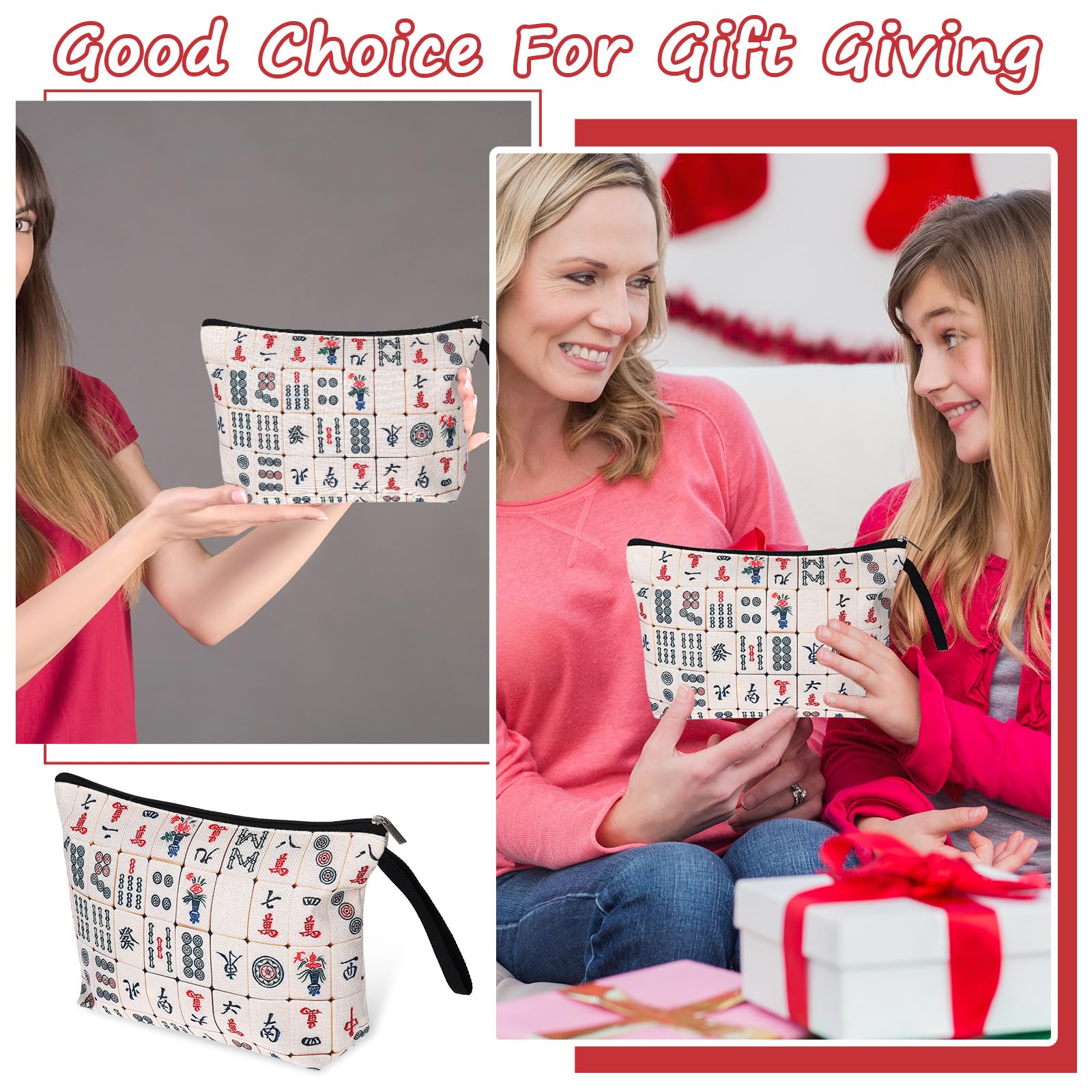 Premium Mahjong Bag for Women - Elegant Travel & Storage Organizer for Mahjong Tiles | Perfect Gift for Mahjong Players, Lovers, Mom & Grandma | Birthday, Game Nights & Travel Accessories