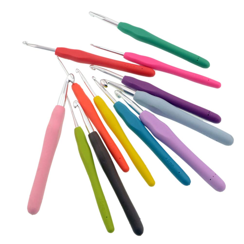 12-Piece Crochet Hook Set for Experienced Crocheters - Braided Rug Yarn Glide Needles, Knitting Accessories Kit for Home & DIY Projects (Perfect for Blankets, Scarves, and Home Decor)