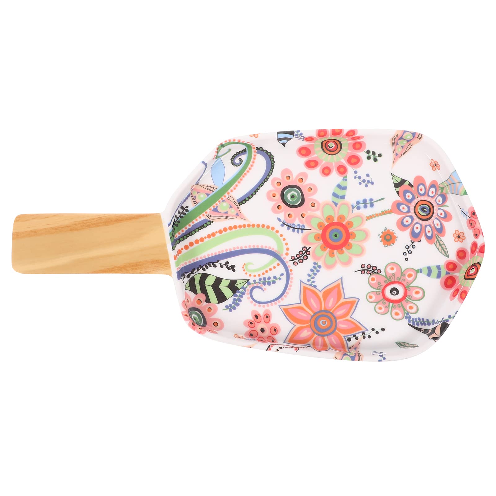LUOZZY Melamine Serving Plates with Handle - Unbreakable Dessert & Baking Dishes - Durable Dinnerware for Outdoor Picnics, Party Serving, and Everyday Use