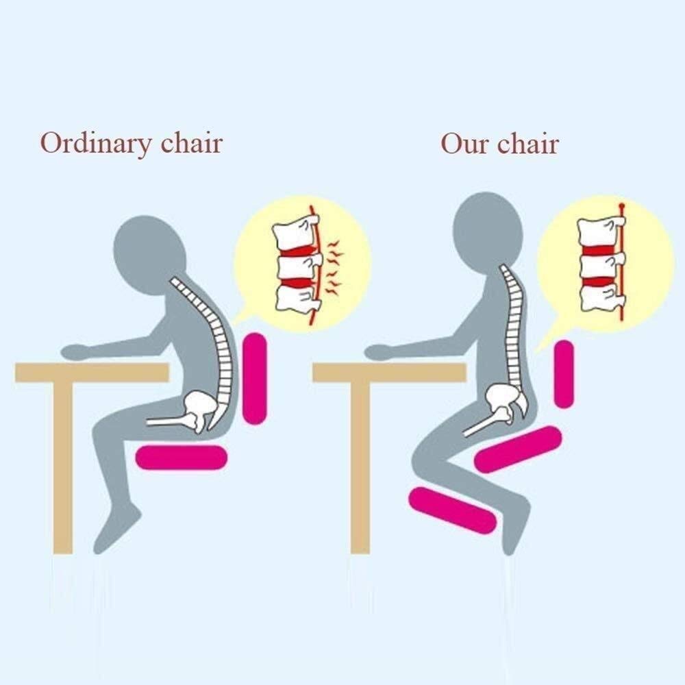 Ergonomic Kneeling Chair for Posture Correction - Adjustable Anti-Hump Back Support & Spine Pain Relief - Ideal for Office, Study & Computer Work - Happy Knee Stool for Neck Tension & Myopia Prevention