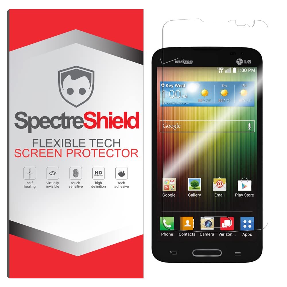 LG Lucid 3 Screen Protector - Spectre Shield Case-Friendly Flexible TPU Film - Full Coverage Clear Protection for Everyday Use & Travel