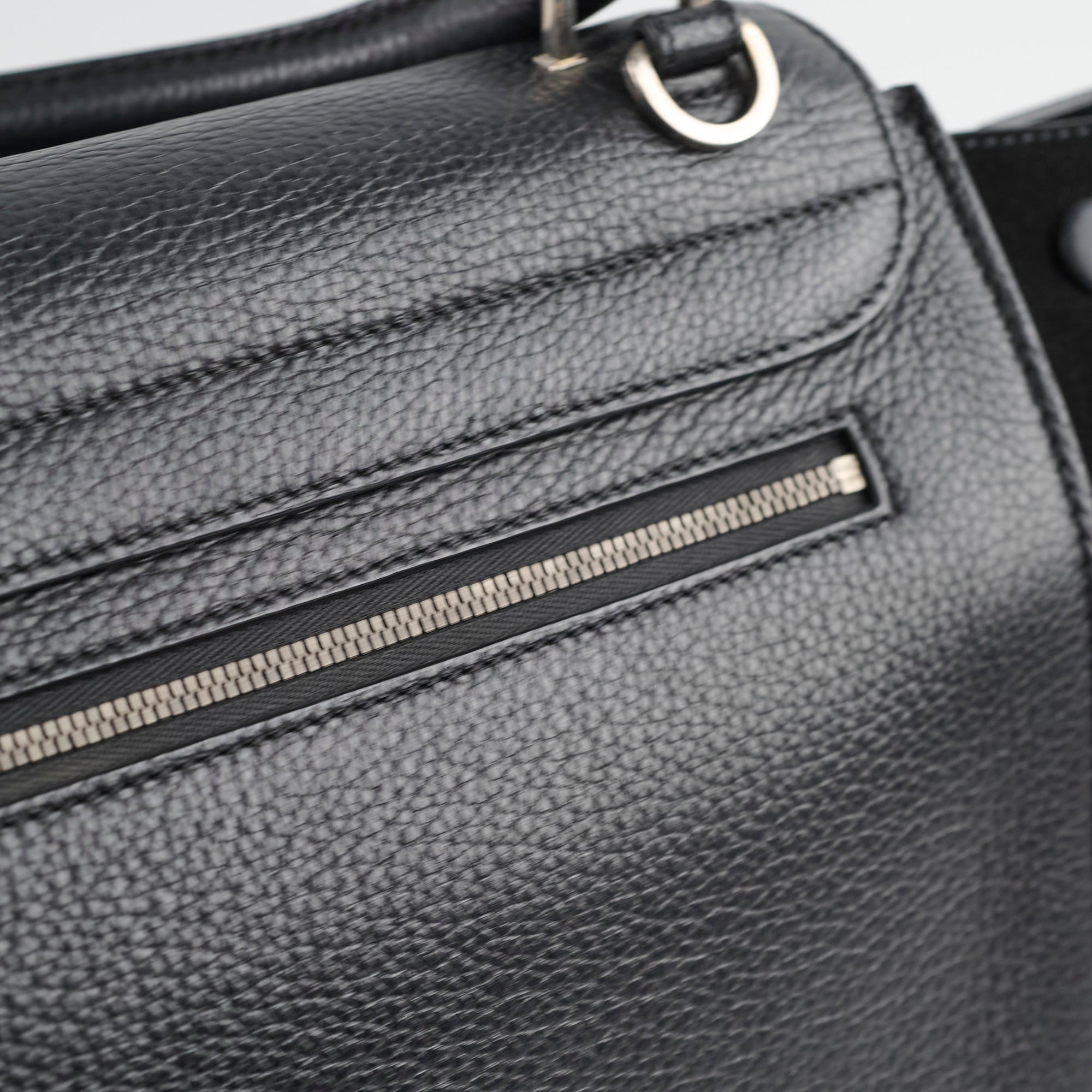 Celine Trapeze Medium Black Leather Handbag - Luxury Designer Shoulder Bag for Women | Perfect for Work, Travel & Evening Events