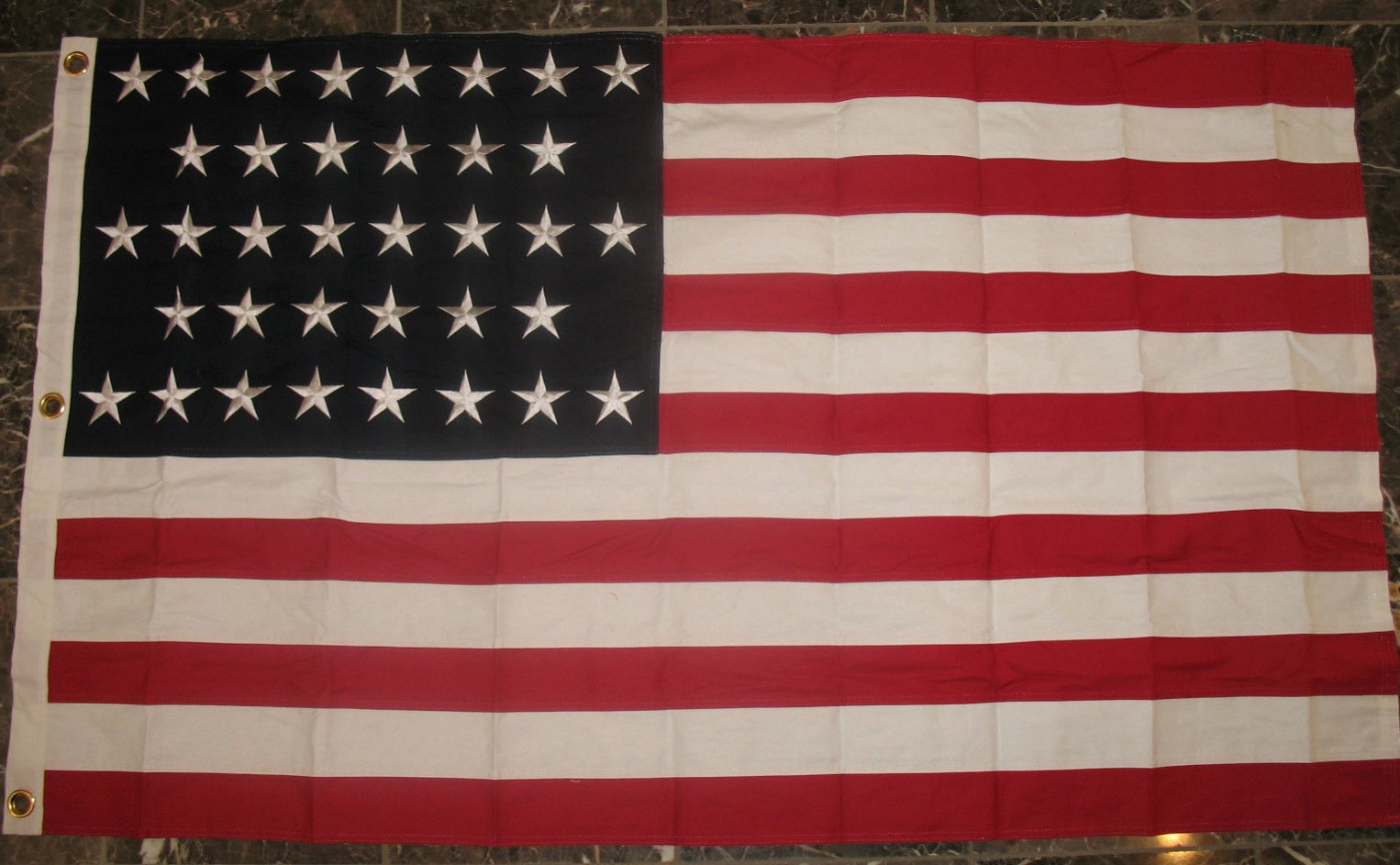 36 Star American Flag 3x5 ft - Embroidered Cotton Historical USA Flag from Andrew Johnson Era - Perfect for Patriotic Decor, Civil War Reenactments & Vintage Collectors