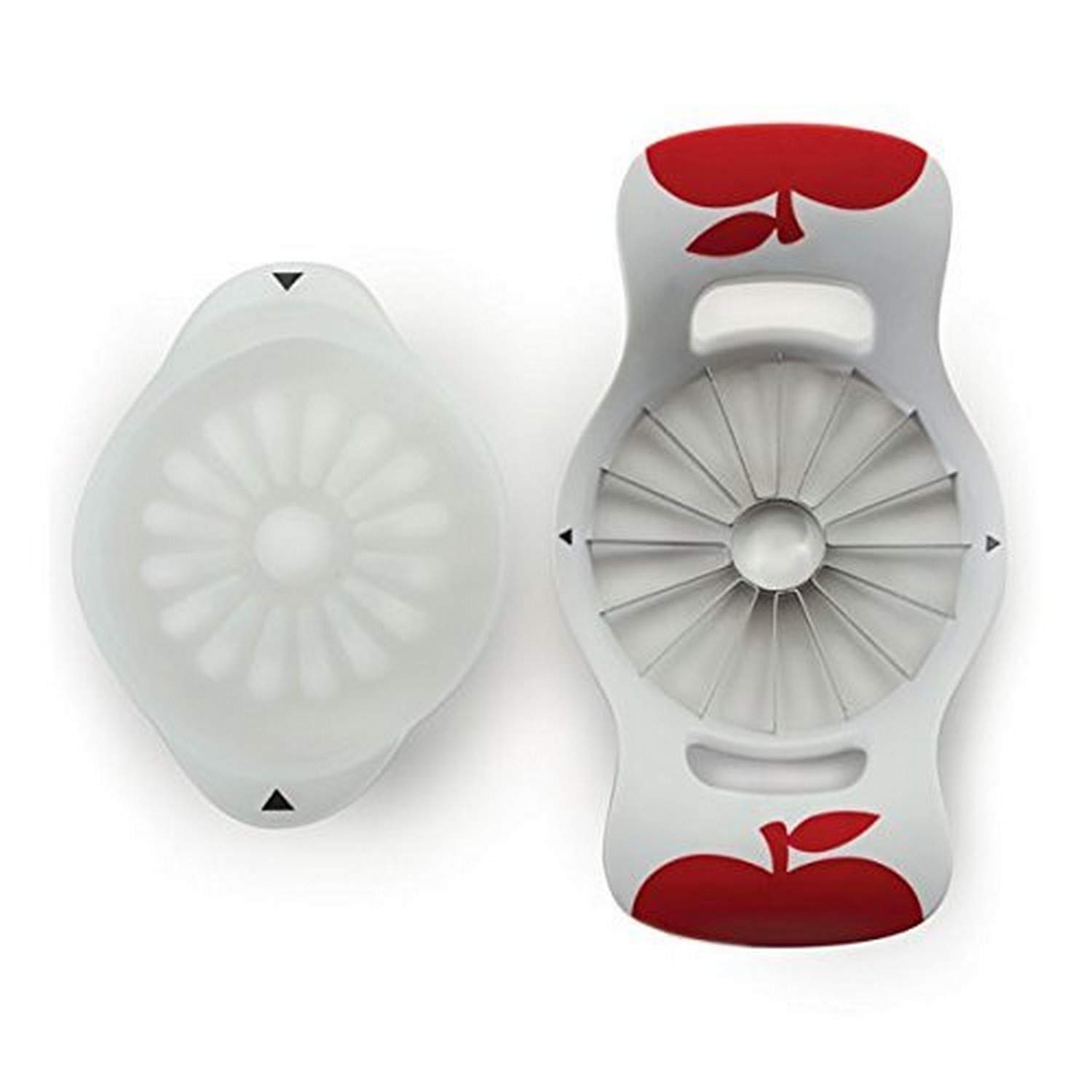 NORPRO NOR-5133 Grip-Ez 16-Slice Fruit Wedger with BSE - White | Easy Fruit Cutter for Apples, Melons & Pineapples | Perfect for Kitchen, Picnics & Party Platters