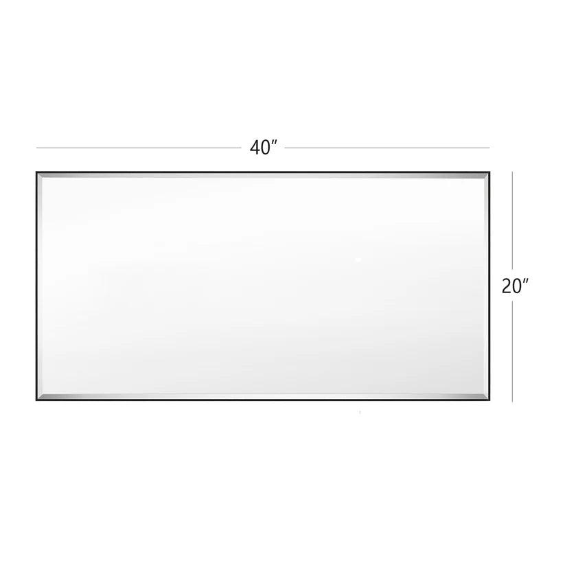 Modern Black Aluminum Framed Beveled Wall Mirror - Sleek Home Decor for Living Room, Bedroom & Entryway - Shatter-Resistant Glass with Stylish Reflections