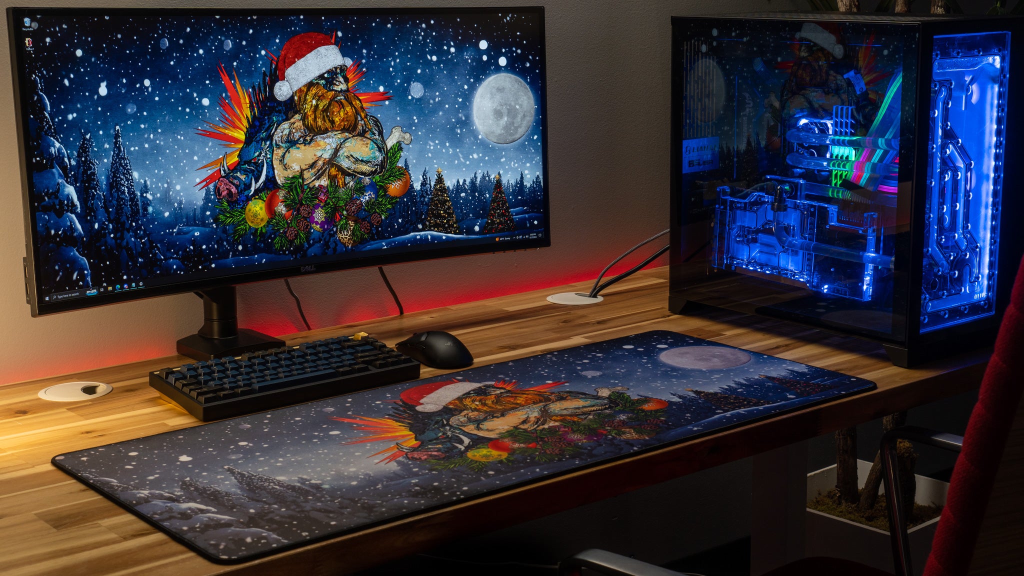 Rav Holiday Howard Content Creator Collaboration Gaming Mouse Pad Deskmat - Large Non-Slip Mousepad for PC, Mac, Laptop - Perfect for Gaming, Streaming & Office Work