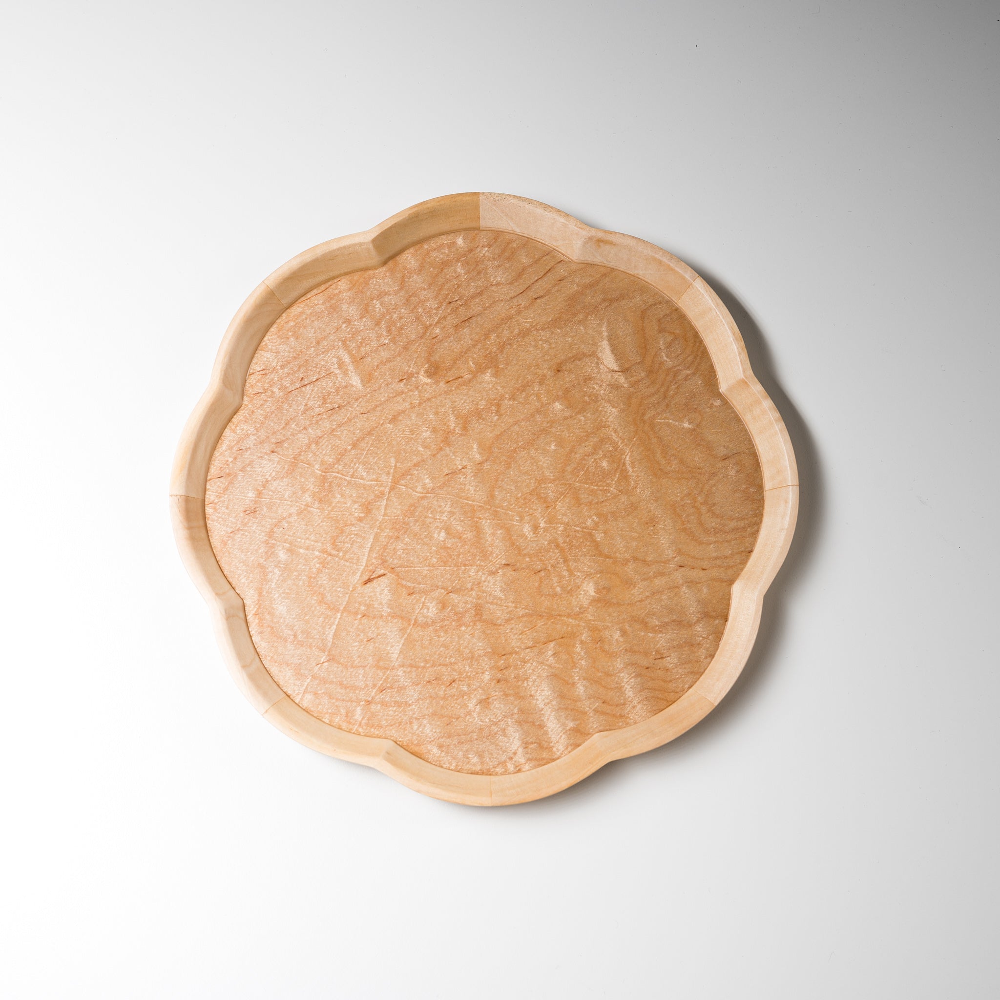 Premium Handmade Light Brown Wooden Tray - Japanese Horse Chestnut Wood - Perfect for Tea Ceremony, Home Decor & Gift Giving