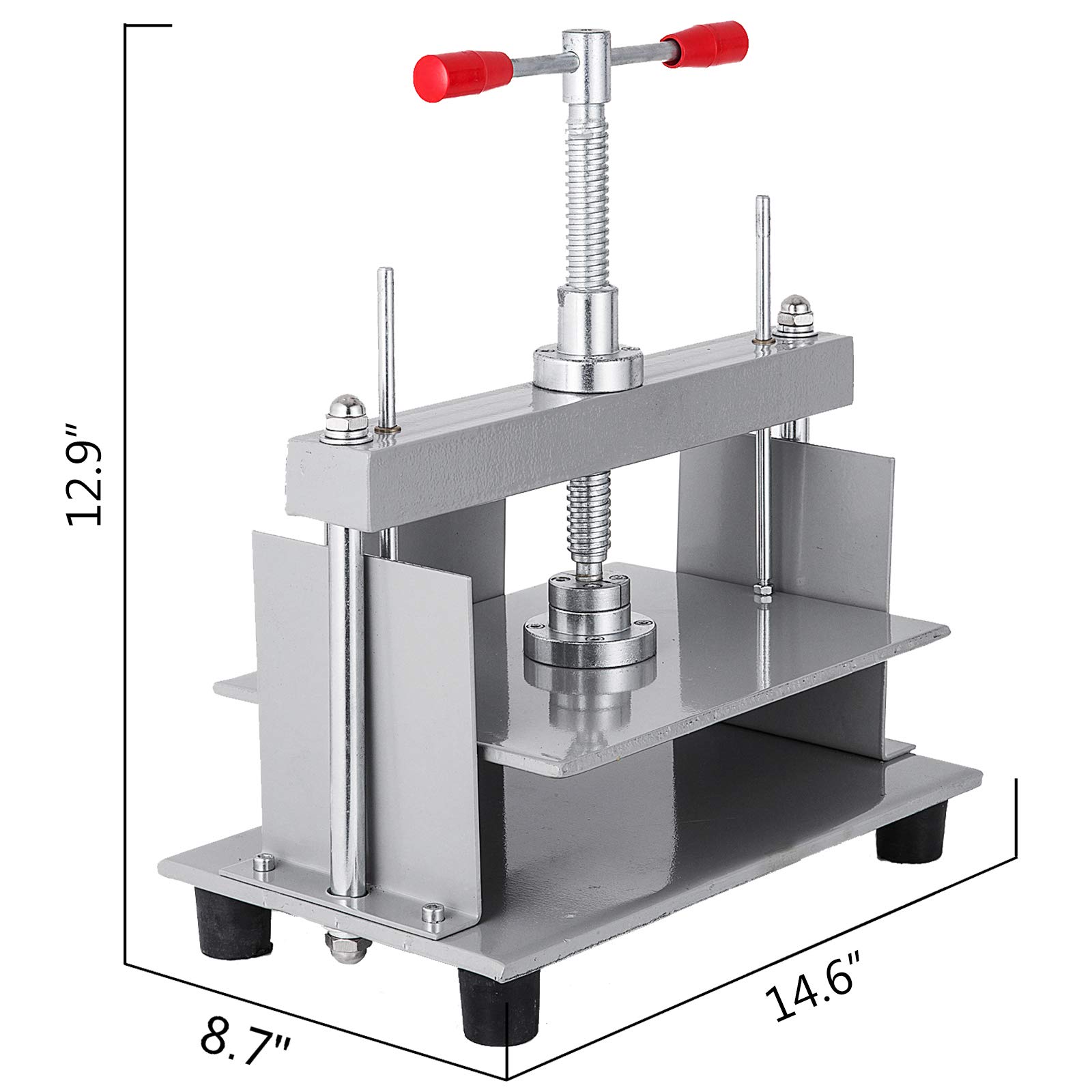 VEVOR Manual Paper Press Machine 12x8.6 Inch - A4 Paper Flattening Press with 10cm Thickness Steel Frame - Hand Operated Bookbinding & Papermaking Press for DIY Crafts, Scrapbooking & Book Restoration
