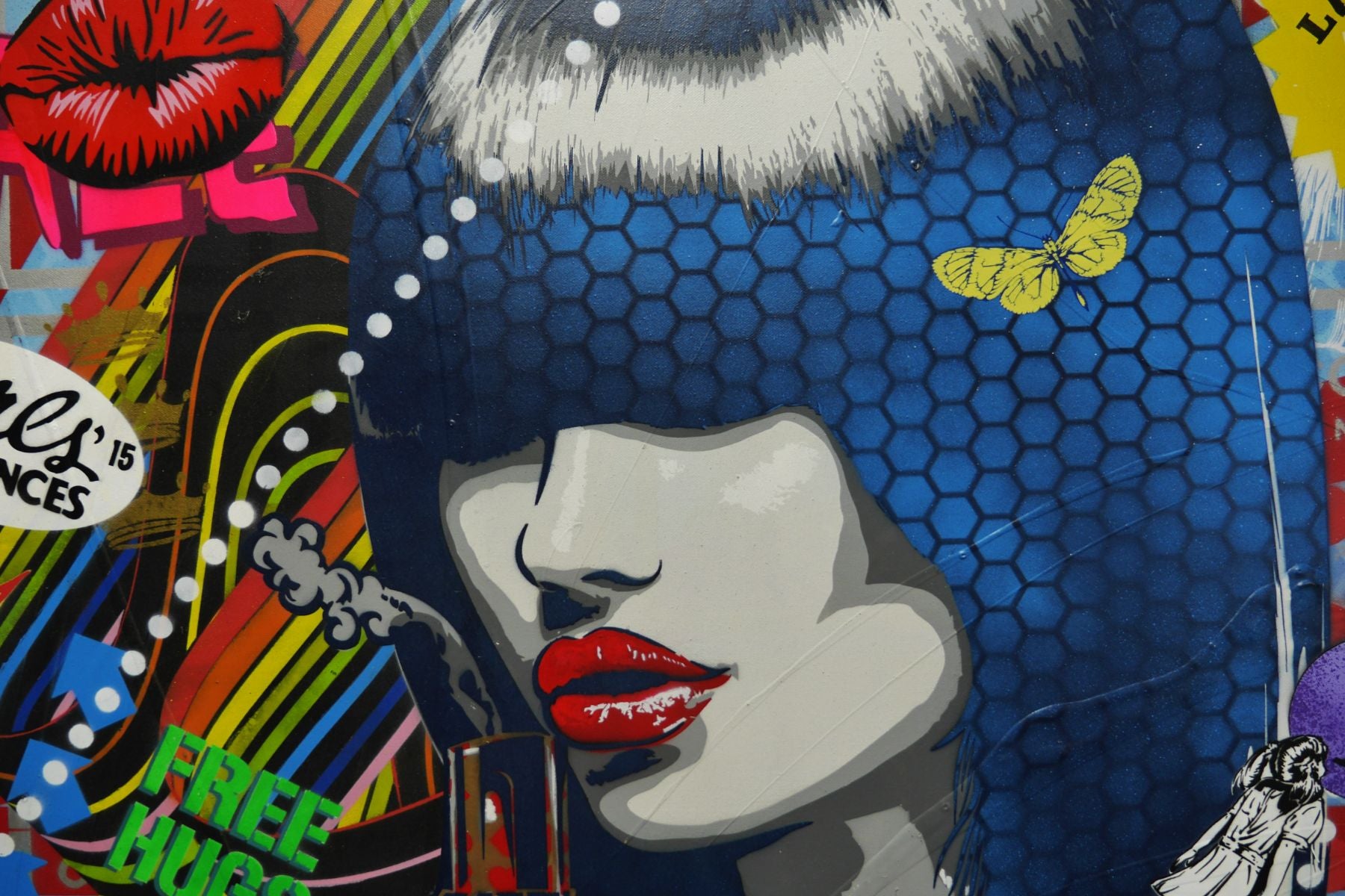 160cm x 100cm Textured Urban Pop Art Canvas Painting - Modern Home Decor for Living Room, Bedroom & Office Wall Art - Perfect Gift for Art Lovers