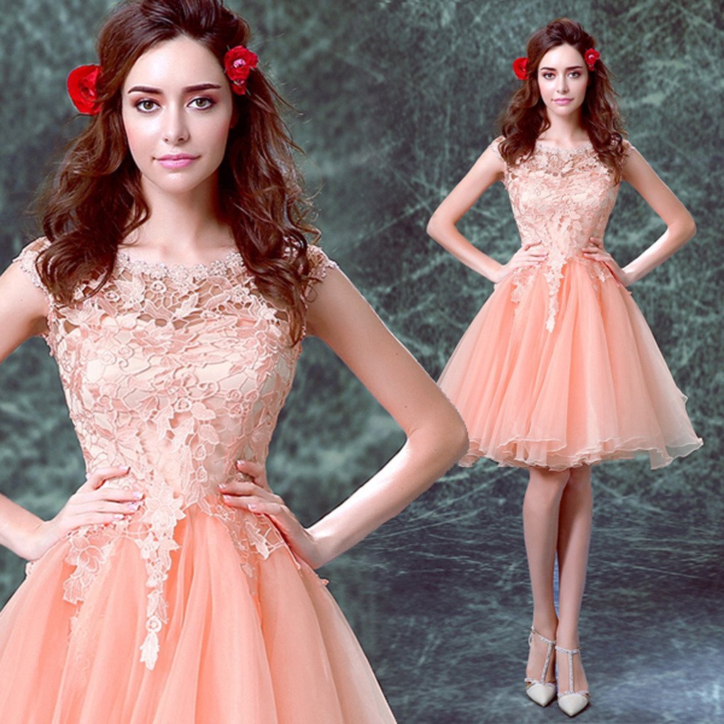 Elegant High Neck Lace Dress for Girls - Perfect for Graduation, Homecoming, Prom & Special Occasions