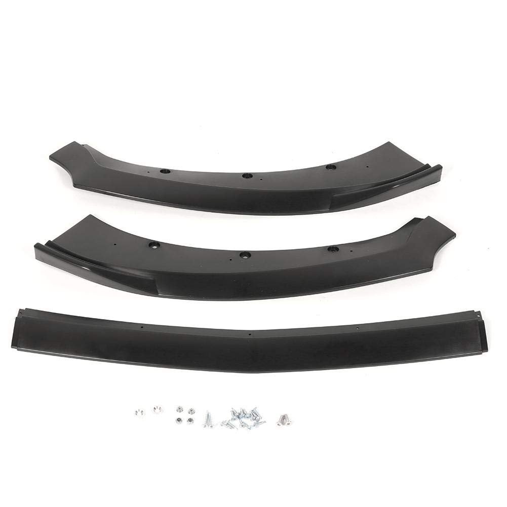 3-Stage Front Bumper Lower Splitter Spoiler Diffuser with Lip Protector for 2015-2018 Ford Mustang | Enhances Aerodynamics & Style for Street Racing & Car Shows