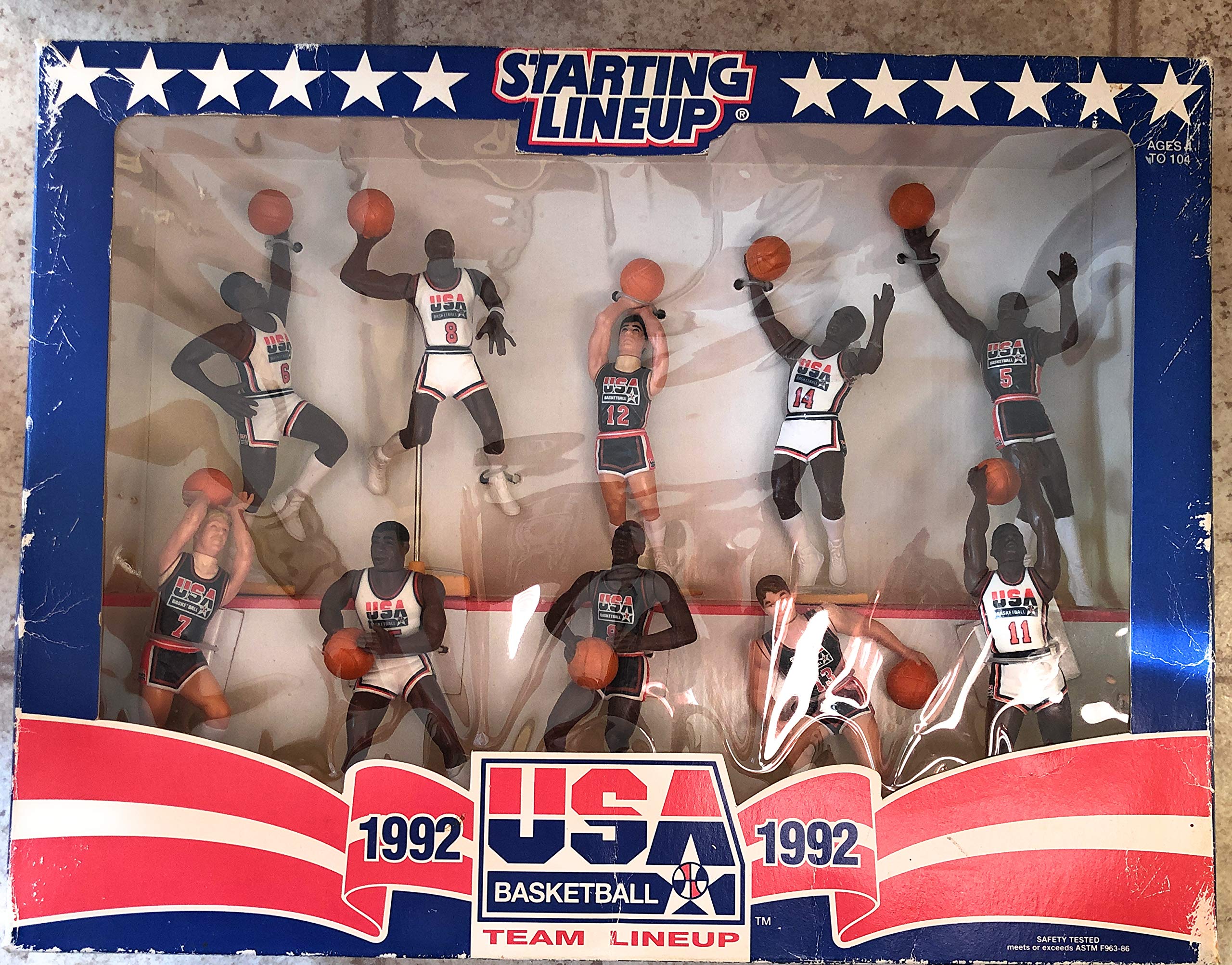 1992 Kenner Starting Lineup USA Basketball Olympic Box Set - Limited Edition Collectible Figures - Perfect for Sports Memorabilia Fans & Display Cases