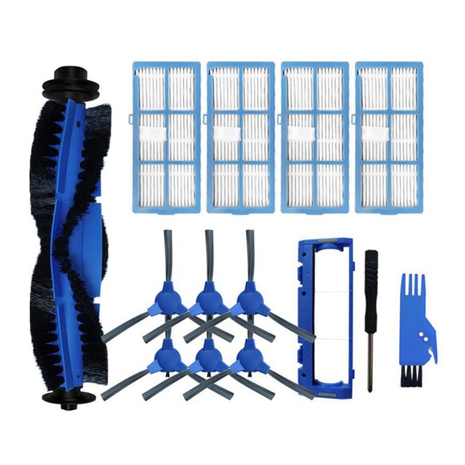 MATTLEY Replacement Main Brush, Side Brush & HEPA Filter Set for Kyvol E30/E31/E20 Robot Vacuums - Compatible Cleaning Accessories Kit (Color A) - Perfect for Pet Hair, Hard Floors & Daily Home Cleaning