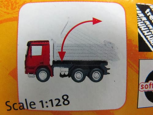 Bruder 00600 MB Actros 1/128 Scale Diecast Dump Truck Model with Keyring & Screwdriver - Collectible Toy for Kids & Adults, Perfect for Display, Play & Gifting