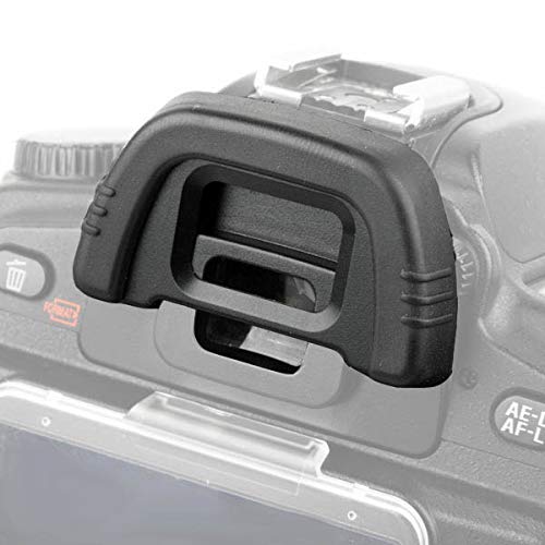 Nikon DK-21 Eyecup Viewfinder Eyepiece Replacement for D750 D610 D600 D300 D200 D80 D70 D50 D90 D7000 Cameras - Includes ULBTER Eyepiece Cover & Hot Shoe Cover (2+2 Pack) - Perfect for DSLR Photography & Outdoor Shooting