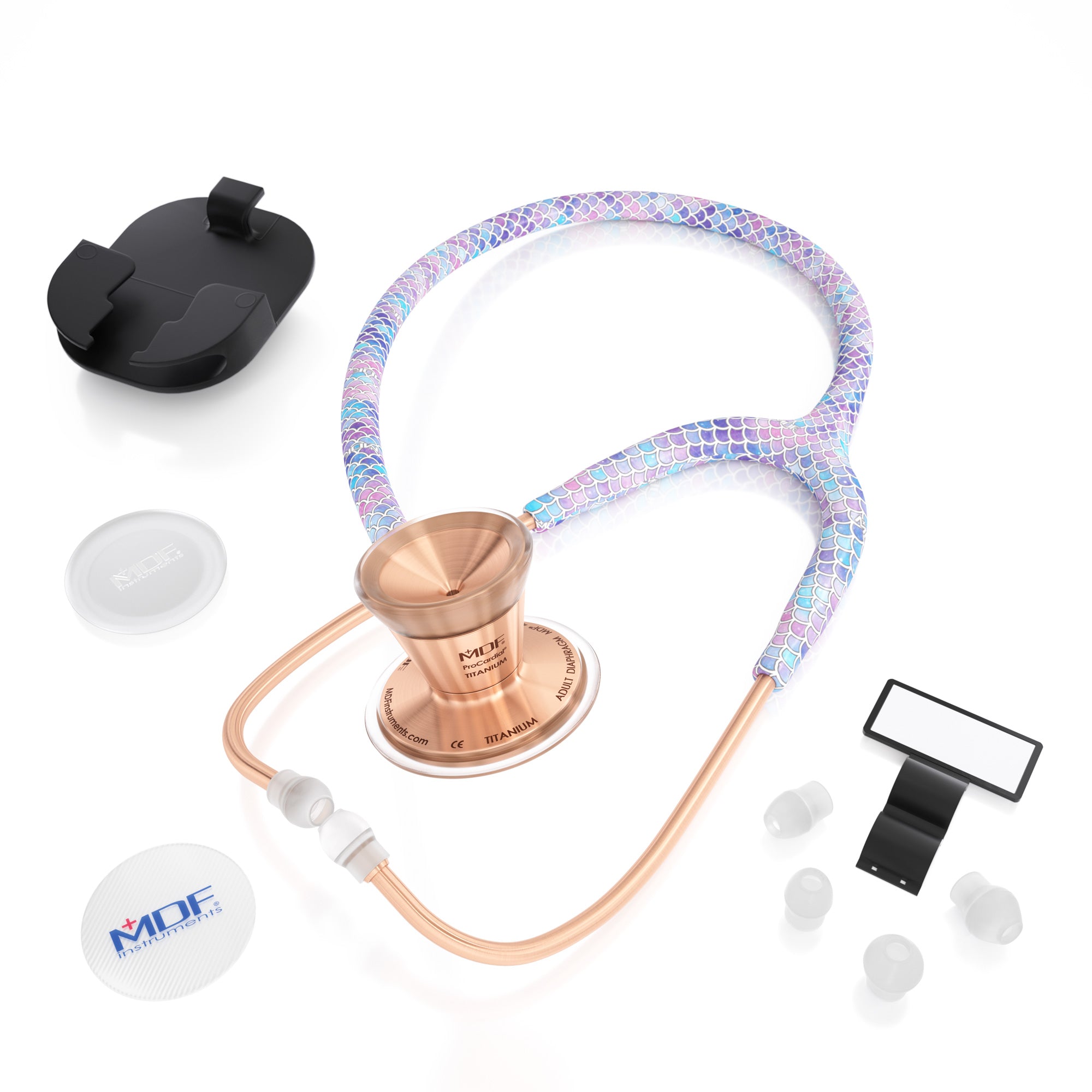 ProCardial® Titanium Cardiology Stethoscope - Premium Rose Gold Finish for Medical Professionals | Ideal for Pediatric, Cardiac & Clinical Use