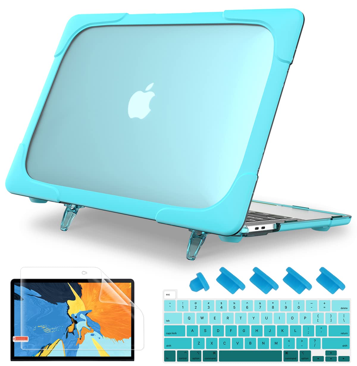 Durable Heavy Duty MacBook Pro 16 inch Case (2019 Model A2141) - Dual Layer Hard Shell Cover with Shock-Absorbing TPU Bumper for MacBook Pro 16
